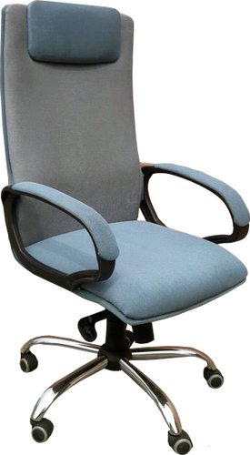 Офисное кресло VIROKO STYLE Laguna LUX ChM (ткань, DMS, бирюзовый/серый)