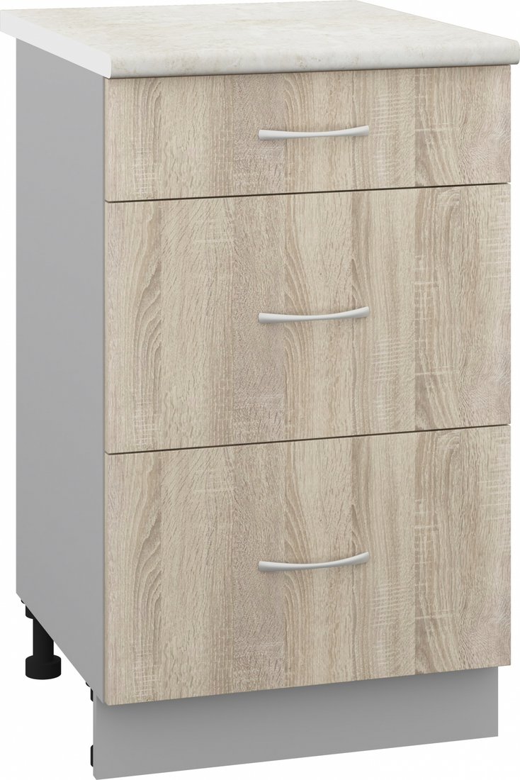 

Шкаф напольный Кортекс-мебель Корнелия Лира НШ50р3ш (дуб сонома/марсель)