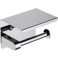 Держатель для туалетной бумаги Aquatek Европа AQ4939CR (с полкой, хром)