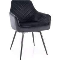 Стул с подлокотниками Signal Servio Velvet Bluvel 19 (черный/черный)