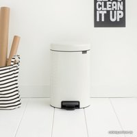 Мусорное ведро Brabantia Pedal Bin NewIcon с корзиной 12 л (белый)