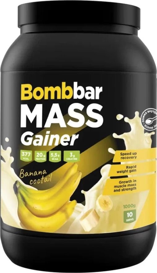 

Гейнер Bombbar Mass Gainer (1000 г, банановый коктейль)