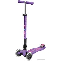 Трехколесный самокат Micro Maxi Micro Deluxe Foldable LED (фиолетовый)