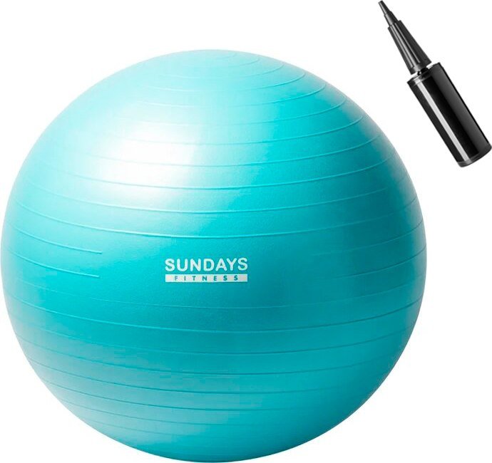 

Гимнастический мяч Sundays Fitness IR97403 + Насос ручной IR97410 (75см, голубой)