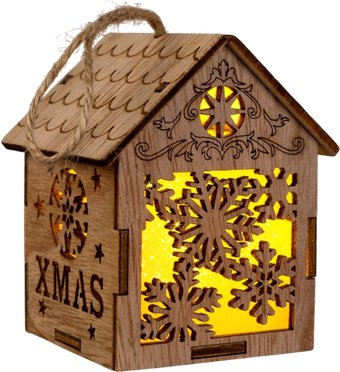 Елочная игрушка Luazon Lighting Домик со снежинками 6117284