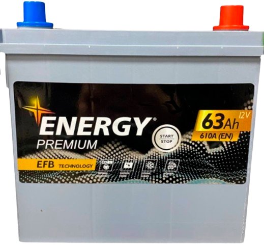 

Автомобильный аккумулятор Energy Premium EFB R+ (63 А·ч)