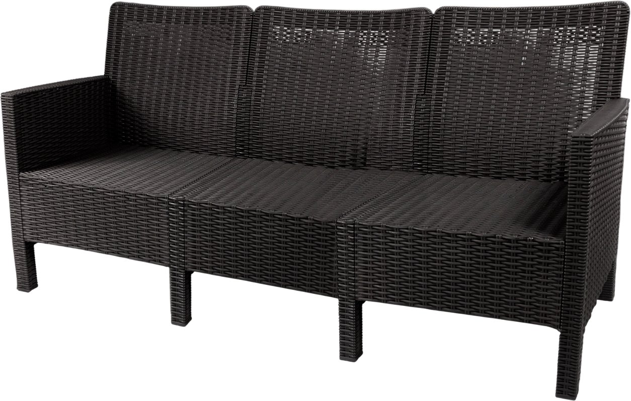 

Скамейка ВПМ Ротанг 3-х местный 6199089 (темно-серый)