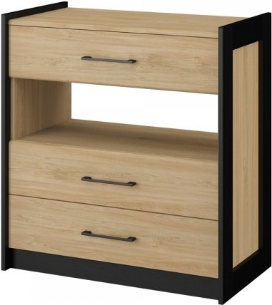 Комод Мебель Неман Стенли МН-037-06 (дуб прованс, черный)