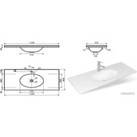 Умывальник Эстет Vegas Silk 120x45 ФР-00014920