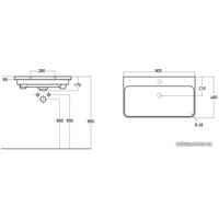 Умывальник BelBagno Luxury 80 11080-KL