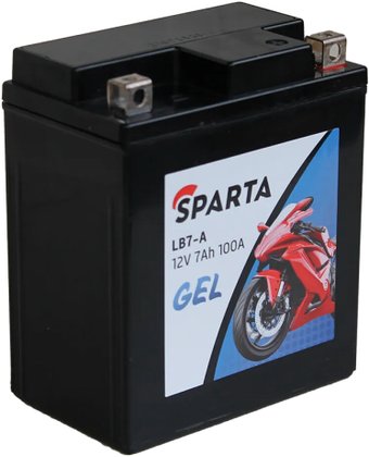 Мотоциклетный аккумулятор Sparta LB7-A, YTX7L-BS (7 А·ч)