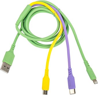 Кабель Sonnen USB Type-A - miroUSB/USB-Type-C/Lightning 513562
