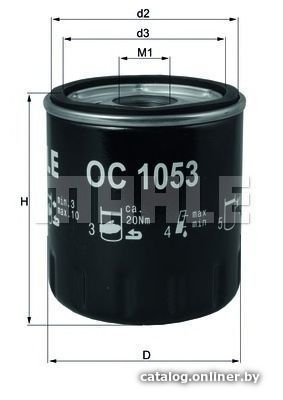 

Масляный фильтр Mahle Knecht OC1053