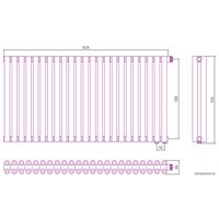 Стальной трубчатый радиатор Сунержа Эстет-00 EU50 500х1035 23 секции (состаренная бронза)
