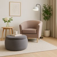 Пуфик Делком40 Сату 01 Zoom NEW Ash 21 (серый) в Солигорске