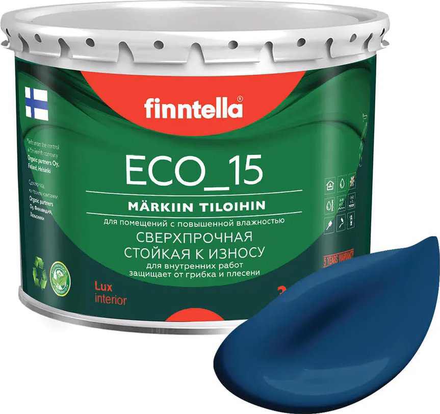 

Краска Finntella Eco 15 Sininen Kuu F-10-1-3-FL003 2.7 л (лазурно-синий)