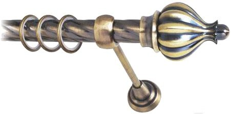 

Карниз для штор Lm Decor Купол (антик, витая, 3.6м 25мм, 1 ряд)