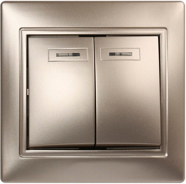 Выключатель SmartBuy Венера SBE-01c-10-SW2-1-c