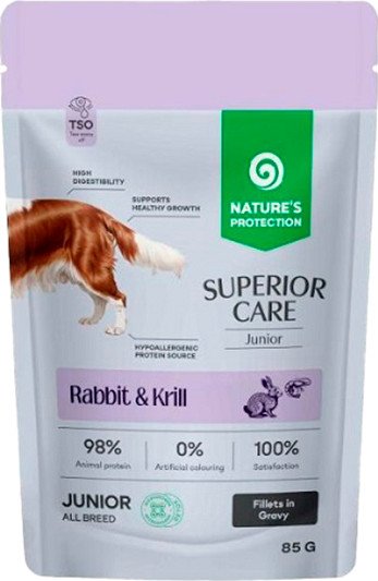 

Консервированный корм для собак Nature's Protection SC Junior Grain Free Кролик и криль NPSC47912 85 г
