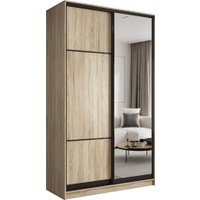 Шкаф-купе Евва АЭП ШК.2.02 138 SSG.02 (дуб сонома/дуб сонома/венге глянец)