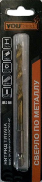 

Сверло Yourtools HSS-TiN 1/4" 7 мм
