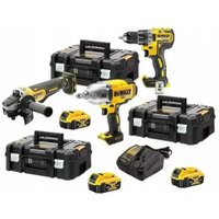  DeWalt DCKM009 (шуруповерт, гайковерт, болгарка, 3 АКБ, 3 кейса)