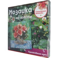 Набор для создания поделок/игрушек Волшебная мастерская Мозаика из пайеток на холсте № 2 Летний букет МХ-12