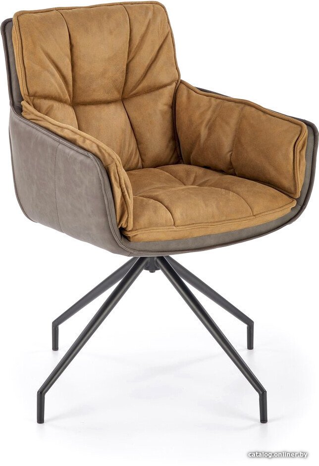 Стул с подлокотниками Halmar K523 (коричневый/темно-коричневый/черный)