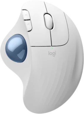 Мышь Logitech Ergo M575S (белый, синий шарик)