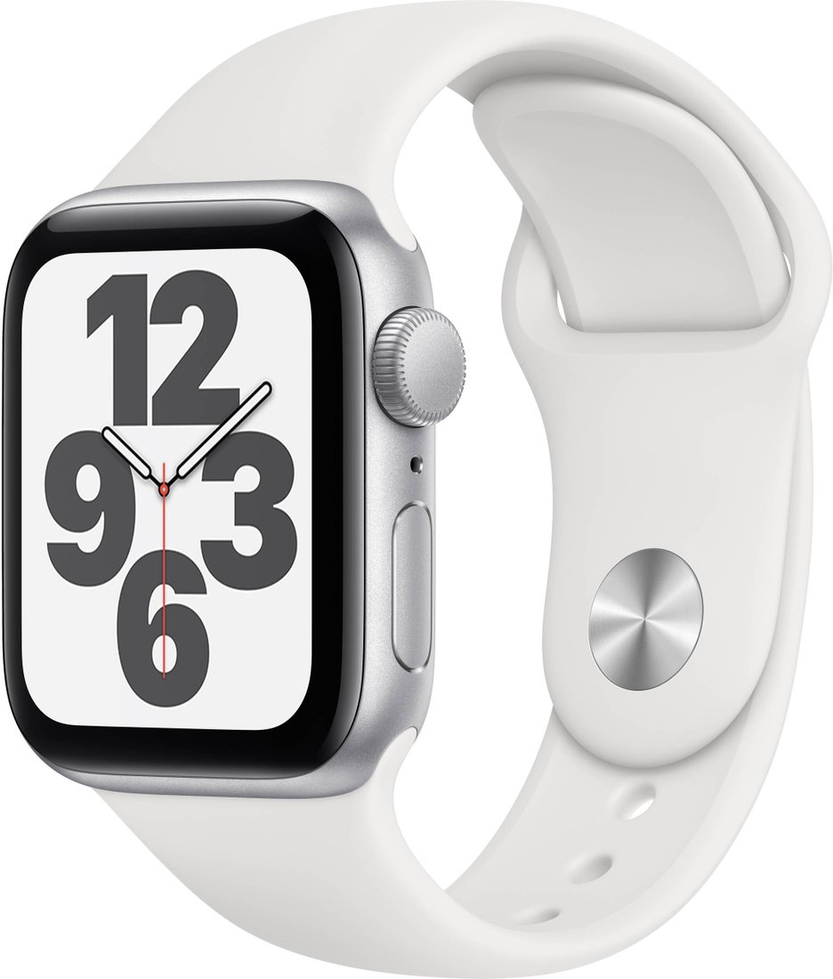 

Умные часы Apple Watch SE 40 мм (алюминий серебристый/белый спортивный)