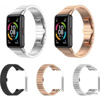 Браслет Rumi Snake металлический блочный для Huawei Band 6 / Honor Band 6 (черный)