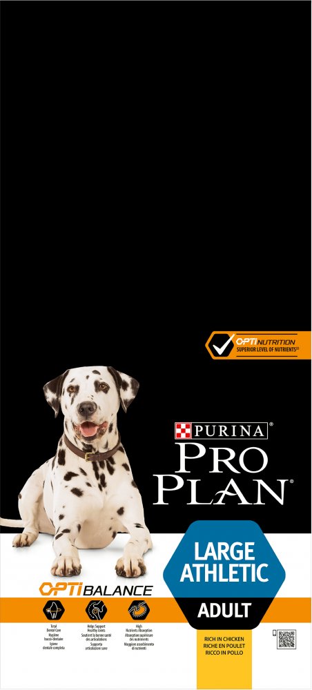 

Сухой корм для собак Pro Plan Adult Large Athletic Optibalance с курицей 14 кг