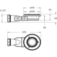Душевой поддон BelBagno TRAY-MR-UNO-RH-120/90-550-35-W-R-BO