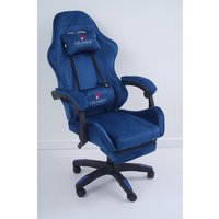 Игровое (геймерское) кресло Calviano 1584 (велюр, синий)