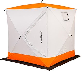 Палатка для зимней рыбалки Fish2Fish Куб 2м (белый/оранжевый)