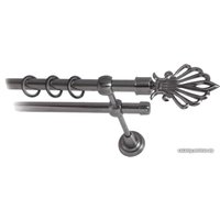 Карниз для штор Lm Decor Веер (антрацит, гладкая, 4м 16мм, 2 ряда)