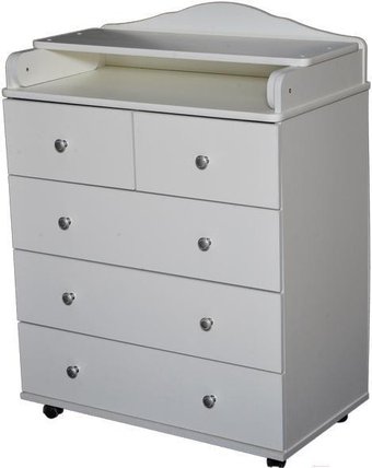 Детский комод Антел Ульяна-3 ЛДСП (белый)