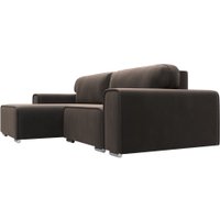 Угловой диван Лига диванов Лига-029 левый 121927L (велюр коричневый)