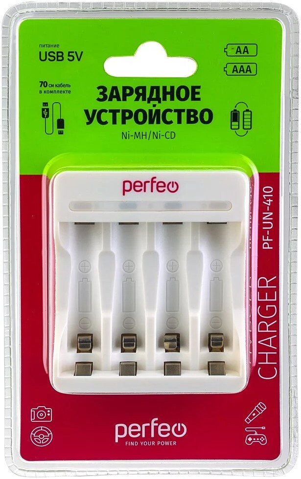 Зарядное устройство Perfeo PF-UN-410 Ni-MH/CD