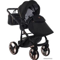 Универсальная коляска Junama Glow V2 (2 в 1, черный/матовая медь)