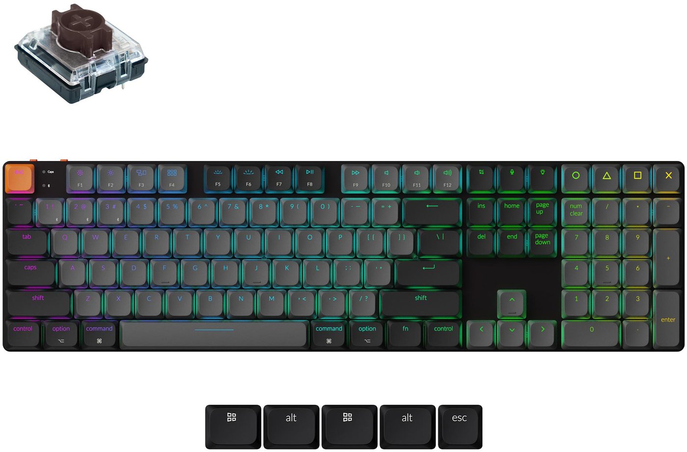 

Клавиатура Keychron K5 V2 K5X-H3 (Gateron Low Profile Brown 2.0)