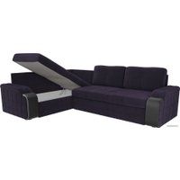 Угловой диван Лига диванов Николь 102974 (левый, велюр, фиолетовый)