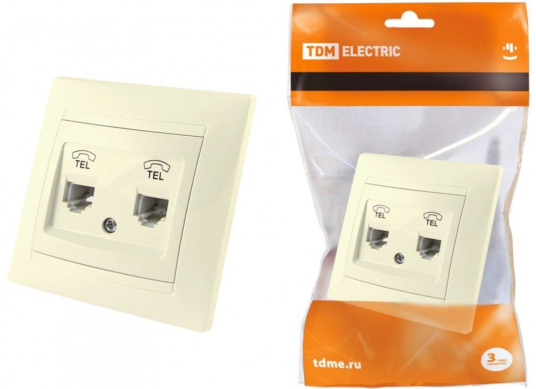 

Розетка телефонная TDM Electric Лама SQ1815-0118