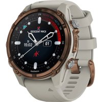 Умные часы Garmin Descent Mk3i 43 мм (бронзово-серый титан, с серым силиконовым ремешком)
