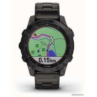 Умные часы Garmin Fenix 7 Sapphire Solar (серый карбон/серый карбон титан)
