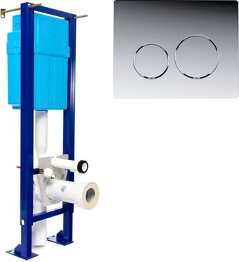 Инсталляция для унитаза SIAMP Bcu Ingenio с панелью Sphere (хром глянец)