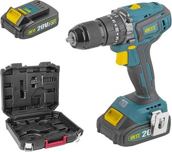 Ударная дрель-шуруповерт FIT 79903 (с 2-мя АКБ, кейс)