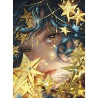 Картина по номерам Феникс+ Девушка со звездами 67963