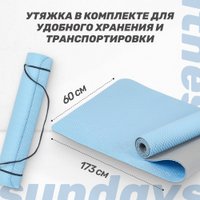 Набор для йоги Sundays Fitness Фитбол 75см IR97403 + Коврик IRBL17107 (голубой, голубой)