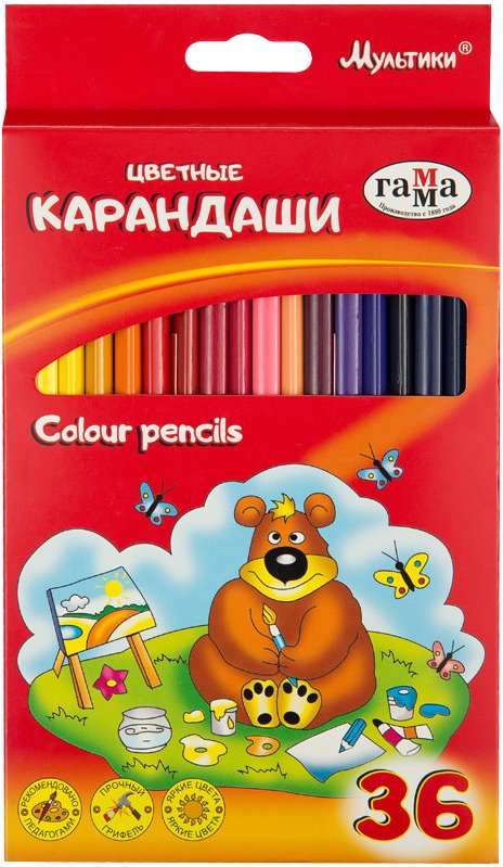 

Набор цветных карандашей Гамма Мультики 050918_10 (36 цв)